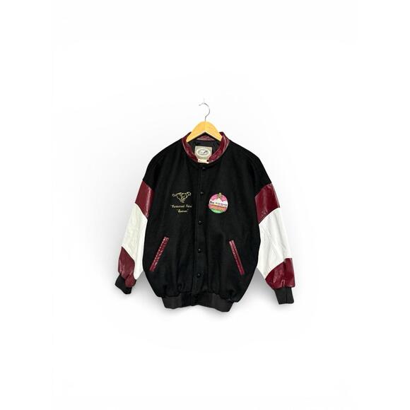 Other - Vintage RCMP 100th Anniversary Yukon Leather Wool Varsity Jacket M Canada